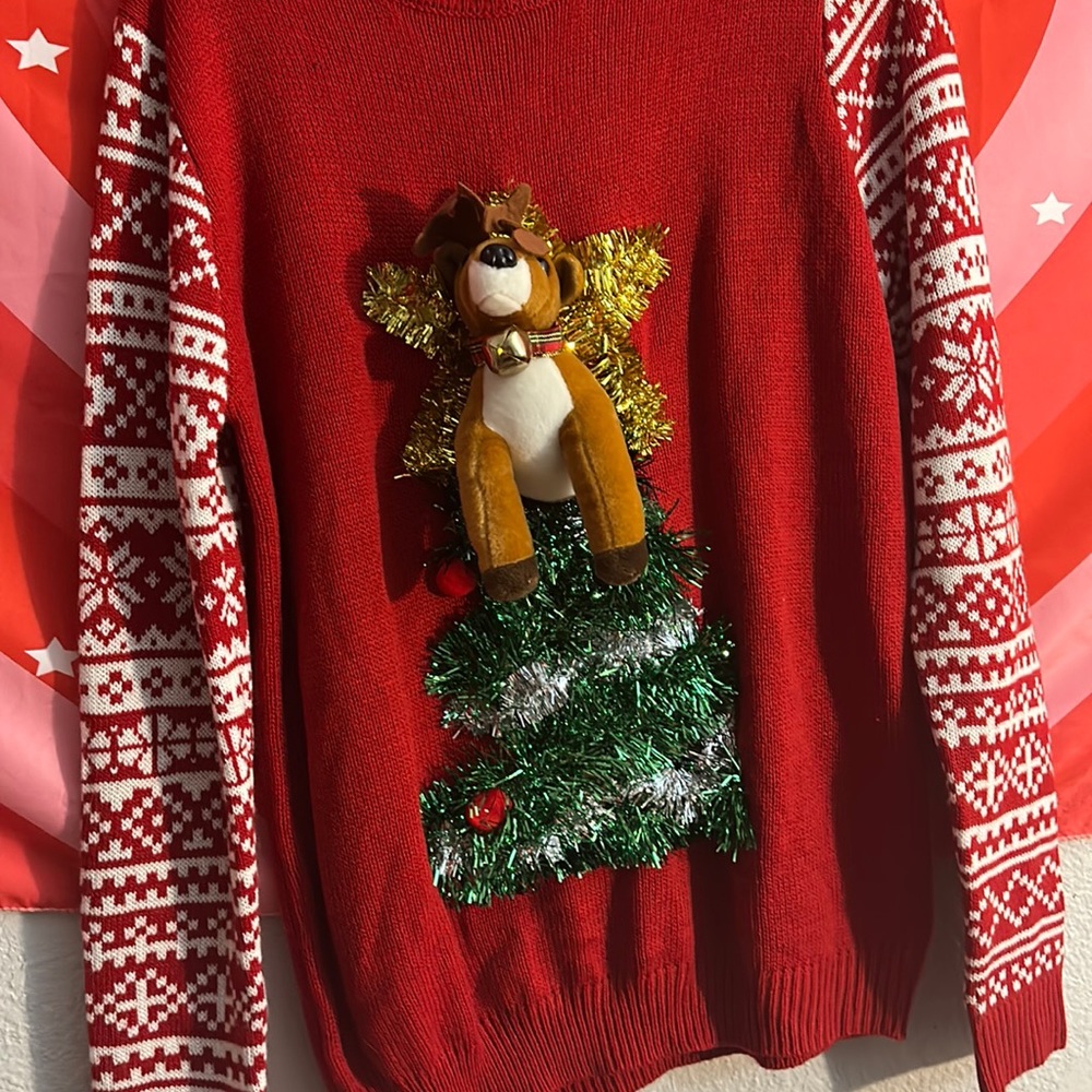 Is a red Christmas sweater